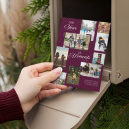 Cartão De Festividades Natal da Colagem de Fotos da Família em Momentos