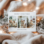 Cartão De Festividades Natal da Colagem de Fotos do Elegante Moderno 3<br><div class="desc">Cartão de Férias de Natal para Colagem de Fotografias do Elegante Moderno 3</div>