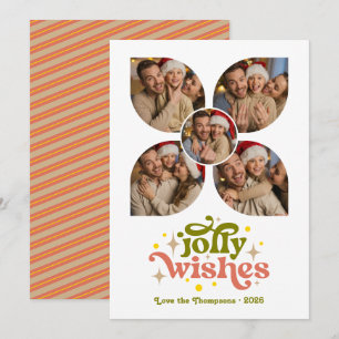 Cartão De Festividades Natal da Colagem de Fotos Moderna e Aquecida Terra