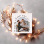 Cartão De Festividades Natal da colagem de fotos tipográficas modernas<br><div class="desc">Cartão de Natal de colagem com abstrato gráfico mínimo moderno. Negrito na design de tendência. Parte de uma coleção de férias.</div>
