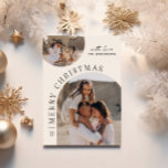 Cartão De Festividades Natal da colagem de fotos tipográficas modernas<br><div class="desc">Cartão de Natal de colagem com abstrato gráfico mínimo moderno. Negrito na design de tendência. Parte de uma coleção de férias.</div>