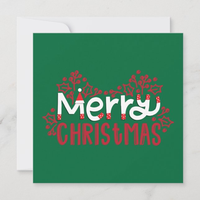 Cartão De Festividades Natal da Companhia de Feliz Minimista (Frente)