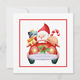 Cartão De Festividades Natal da Companhia de Papais noeis de Aquarela Min