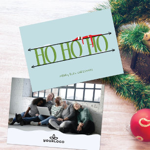 Cartão De Festividades Natal da Companhia Verde e Elf Azul Shenanigans