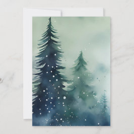 Cartão De Festividades Natal da Corporação Moderna Minimalista de Aquarel
