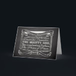 Cartão De Festividades Natal da Escritura de Chalkboard<br><div class="desc">Personalizar este item Verso da Bíblia de Natal com Escritura de Passagem de Isaiah 9:6... Para nós é dado um filho: E o seu nome deve ser chamado Maravilhoso, Conselheiro, O DEUS MELHOR, O Pai eterno, O Príncipe da Paz. ~Isaiah 9:6 cinzas escuras e quadro negro com gráfico de texto...</div>