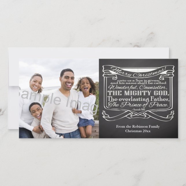 Cartão De Festividades Natal da escritura do quadro (Frente)