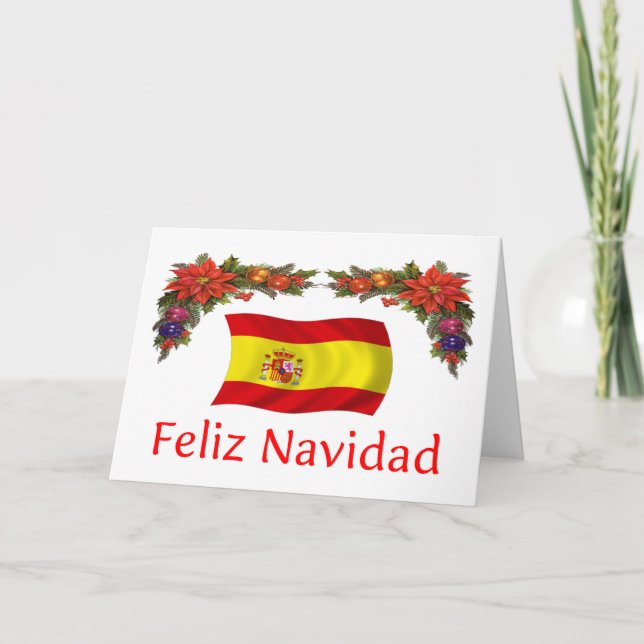 Cartão De Festividades Natal da espanha (Frente)
