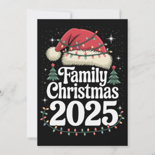 Cartão De Festividades Natal da Família 2025 Presentes de Natal Combinand