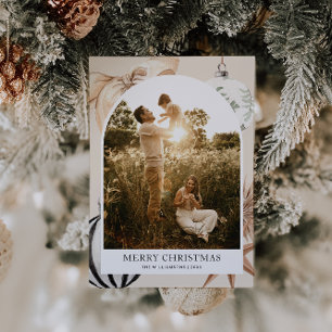 Cartão De Festividades Natal da Família Arch Cozy Scandi Boho