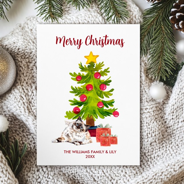 Cartão De Festividades Natal da família Berman Cat (Criador carregado)