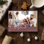 Cartão De Festividades Natal da Família Burgundy Minimalista<br><div class="desc">Nossa carta de Natal da Família Burgundy Minimalista - uma forma incrivelmente subestimada de compartilhar o calor da temporada com amigos e familiares. Esta carta elegante combina um design minimalista com uma mensagem sincera para criar uma canvas perfeita para as suas queridas memórias de feriado.</div>
