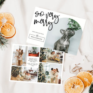 Cartão De Festividades Natal da família de fotos do Arch Moderno