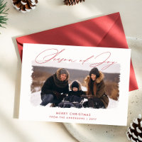 Natal da Família de Letras Vermelhas Joy
