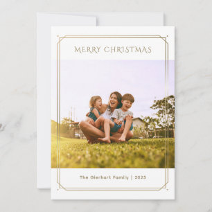 Cartão De Festividades Natal da família de Xadrezes Elegante