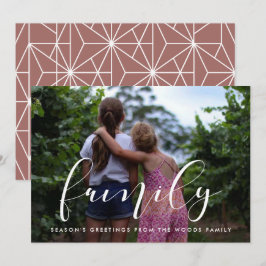 Cartão De Festividades Natal da família Elegant