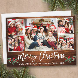 Cartão De Festividades Natal da Família Fotográfica do Escoteiro Moderno 