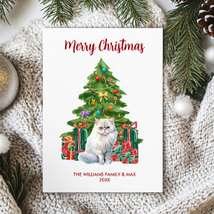 Cartão De Festividades Natal da família Gato Persa