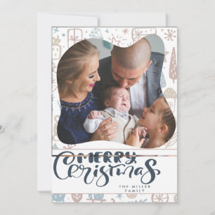 Cartão De Festividades Natal da família nórdica de feliz Natal