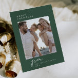 Cartão De Festividades Natal da família Vintage única verde DARCY<br><div class="desc">Cartão de Férias de Natal da Família Vintage Verde DARCY. Personalize a frente do cartão com uma foto,  seu nome de família e o ano. Personalize as costas com um cartões de natal opcional ou notícias de família,  e seu nome de família.</div>