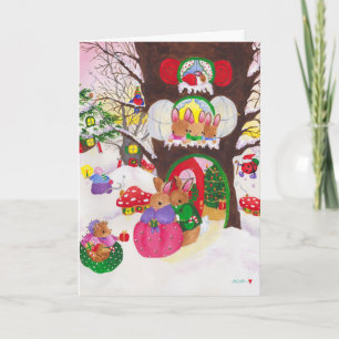 Cartão De Festividades Natal da floresta!