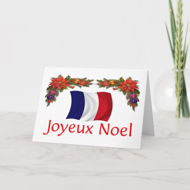 Cartão De Festividades Natal da França (Frente)