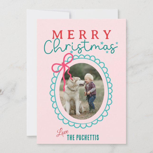 Cartão De Festividades Natal da Imagem do Arco Vermelho (Frente)