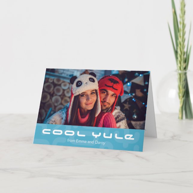 Cartão De Festividades Natal da MOD Atômica Moderna de Yule legal (Frente)