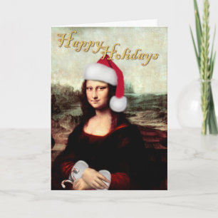 Cartão De Festividades Natal da Mona Lisa