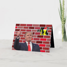 Cartão De Festividades Natal da Muralha de Trump