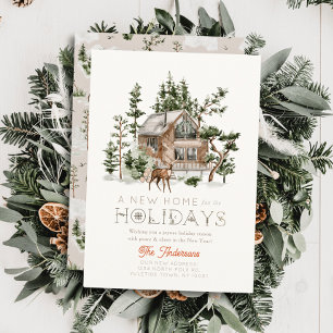 Cartão De Festividades Natal da nova casa de algodão