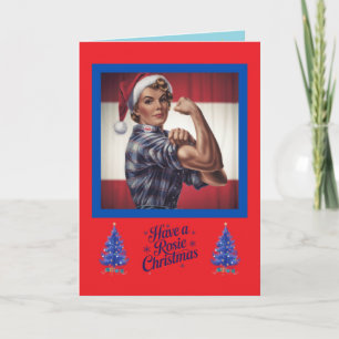 Cartão De Festividades Natal da Rosie Remachadora