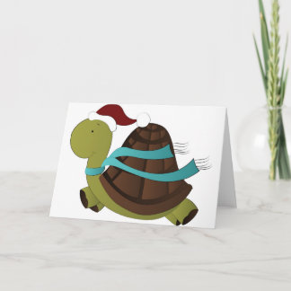 Cartão De Festividades Natal da tartaruga