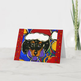 Cartão De Festividades Natal Dapple Doxie