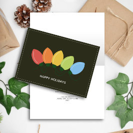 Cartão De Festividades Natal das Luzes Gráficas Modernas