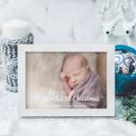 Cartão De Festividades Natal de 1rua<br><div class="desc">O cartão de Natal de 1rua do bebê. Crédito fotográfico Fotografia © Storytree Studios, Stanford, CA. A imagem modelo deve ser substituída pela sua própria foto</div>