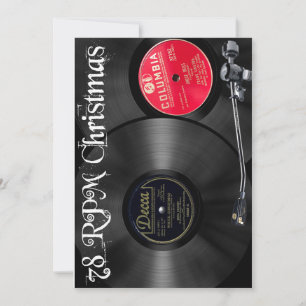 Cartão De Festividades Natal de 78 RPM