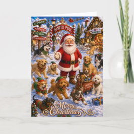 Cartão De Festividades Natal de Apreciação ao Dia de Cuidado Canino Diver