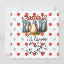 Cartão De Festividades Natal de baseball com presentes e bola