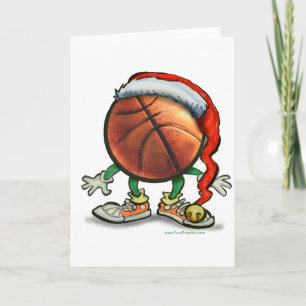 Cartão De Festividades Natal de basquete