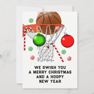 Cartão De Festividades Natal de basquetebol