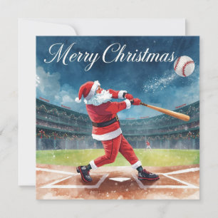 Cartão De Festividades Natal de beisebol