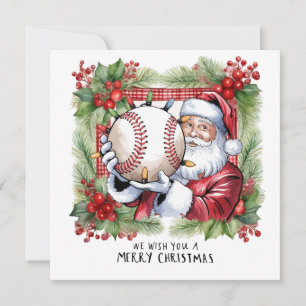 Cartão De Festividades Natal de beisebol