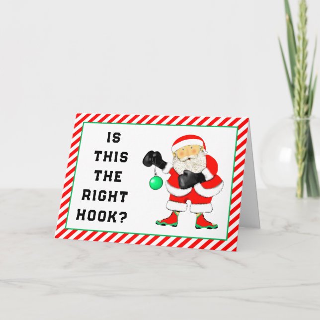 Cartão De Festividades Natal de Boxe (Frente)