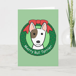 Cartão De Festividades Natal de bull terrier