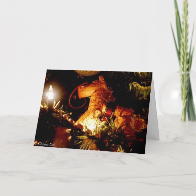 Cartão De Festividades Natal de Califórnia com dizer (Frente)