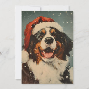 Cartão De Festividades Natal de cão da montanha Bernese