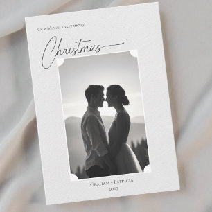 Cartão De Festividades Natal de casal minimalista moderno