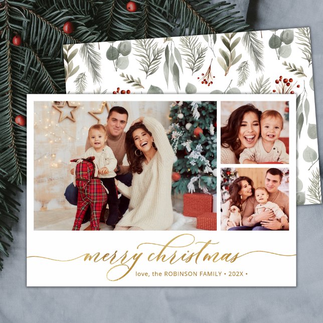 Cartão De Festividades Natal de Colagem de Fotos Botânica 3 de Script Mod (Criador carregado)