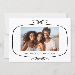 Cartão De Festividades Natal de Fita Moderna Simples